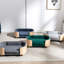 Lit pour chien surélevé de style scandinave Gaidis pour animaux de compagnie de petite et moyenne taille, avec pieds en bois massif, dossier courbé, coussin en velours amovible, matériau respirant, mousse rebondie-121274494