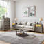 Ensemble de chambre à coucher 3 pièces Wrought Studio ™ - commode haute cannelée 6 tiroirs et deux tables de chevet cannelées 2 tiroirs-1125437758