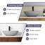 Lavabo de salle de bain vasque ovale en érable-86669225