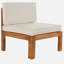 Ensemble de conversation modulaire d'extérieur en bois pour patio 5 pièces avec coussins, finition naturelle et coussins beiges Topmax-1087846507