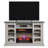 duraflame® Electric Fireplace Entertainment Center with Glass Cabinet Storage, Blanco Oak