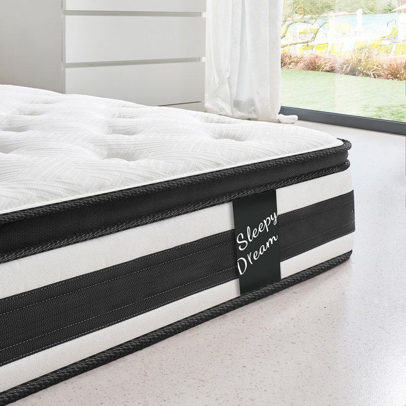 12 Inch  Full Size Breathable Cool Oeko-Tex100 Cover Memory Foam Individual Pocket Spring Hybrid Mattress, Full