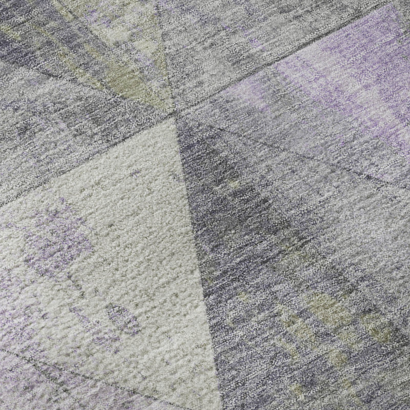 Premium Machine Washable Varroville AMF1721 Geometric Rug, Rectangle 3' x 5'
