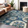 Premium Machine Washable Prisco Blue Rug
