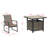 4 - Person Patio Dining Set Umbrella Hole Included Square Table
