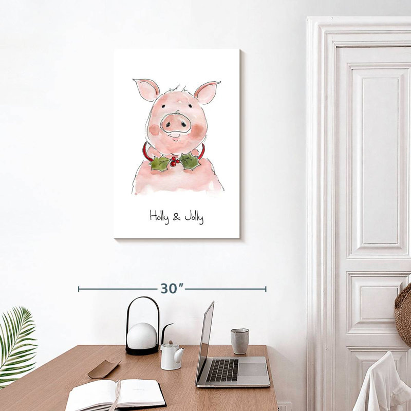 Cochon joyeux Lelend Holly, H 30 po x l 20 po