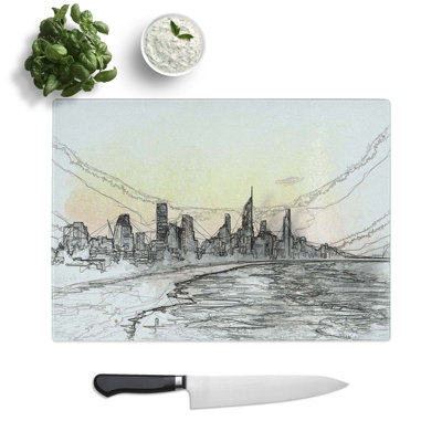 Tempered Glass Australia's Coast Chopping Board