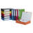 10 x A4 Foolscap Box Files Coloured Secure Document Storage Set with Spring Clip