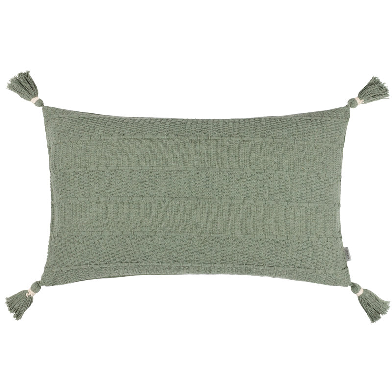 Saylorville Striped Rectangular Lumbar Cushion, Eucalyptus