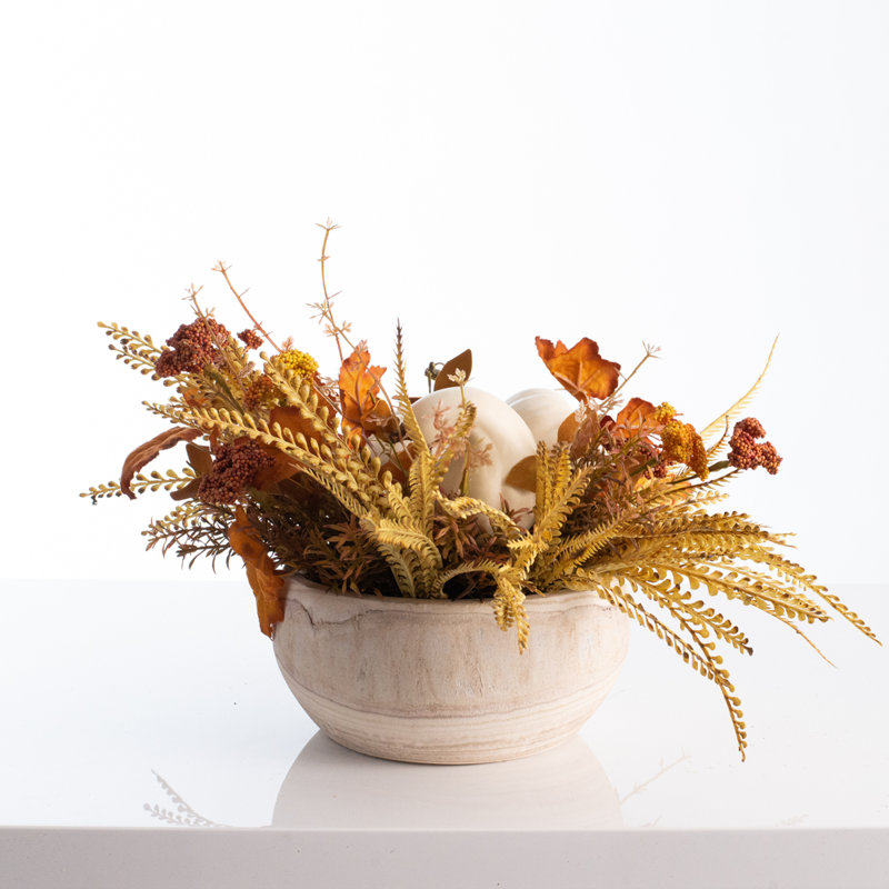 Arrangement floral mixte en pot