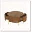 Table basse ronde moderne avec 2 grands tiroirs-399653580