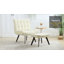 Bayaud Velvet Accent Chair with Footstool-1852970635