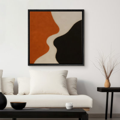 Reproduction d'art encadrée sur toile pour décor moderne neutre