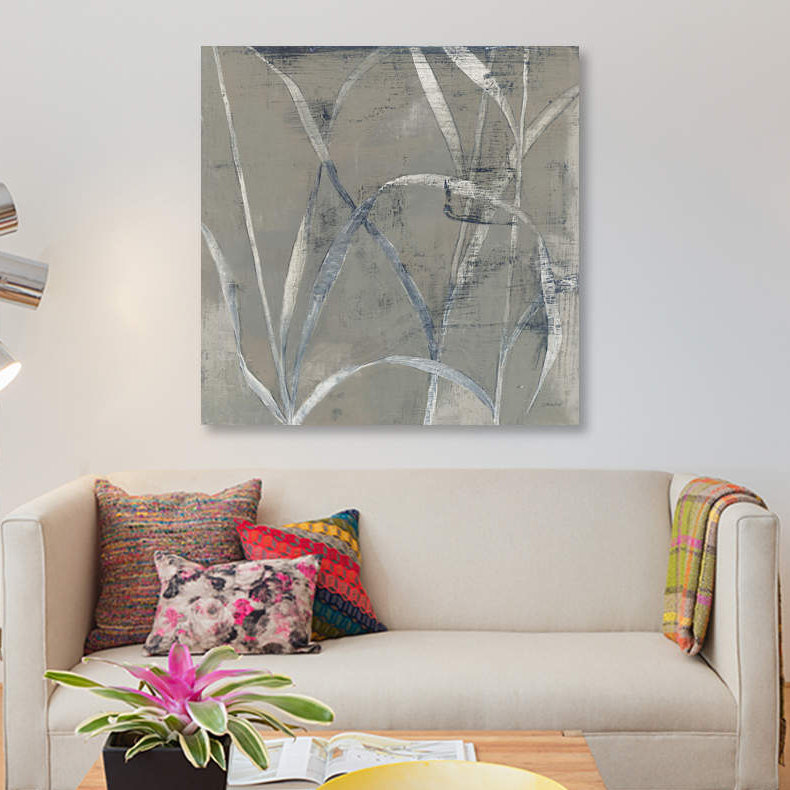 «In the Garden II Gray», impression sur toile, H 18 po x l 18 po x P 1,5 po, Toile tendue