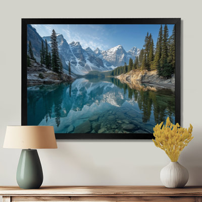Beauty Of The Rocky Mountains - Canada Wall Decor, Blue Travel Framed Wall Art