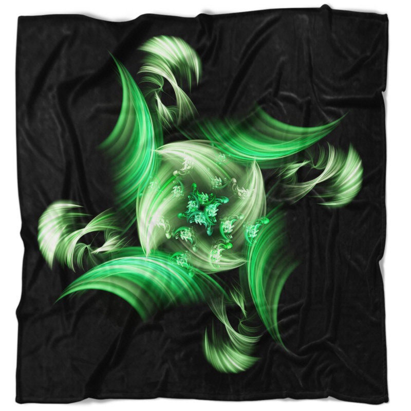 Couverture Rotation of Small Universe, L 59 po x L 71 po, Noir / Vert
