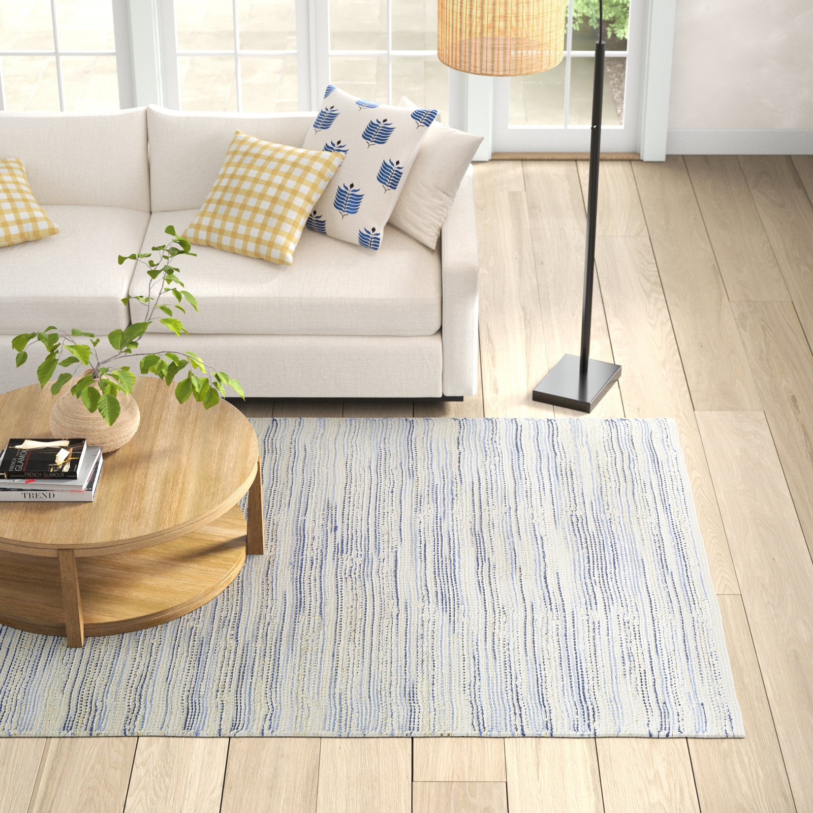 Paley Hand-Woven Striped Rug, Rectangle 8' x 10'