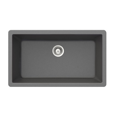 Évier de cuisine à simple cuve en composite de granite 33 pouces Houzer Quartztone