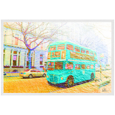 London Bus Green Front - Single Picture Frame Print