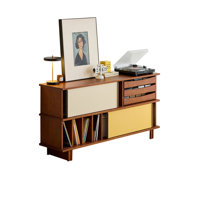 Buffet décoratif rétro et élégant en bois massif