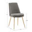 Ensemble de salle à manger Fairfield Mid-Century, velours gris, table 59 po et 4 chaises-660867454