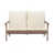 Coussin beige / structure en teck sélectionné