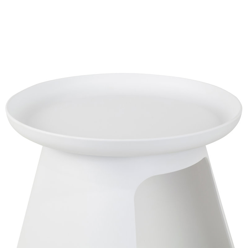 Table de bout à piédestal Jazaria, Blanc