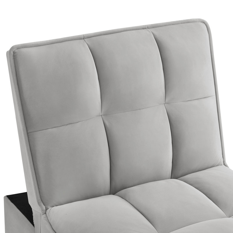 Lit de détente, espace, réglable, lit gris avec dossier, repose-pieds confortable, velours, Gris