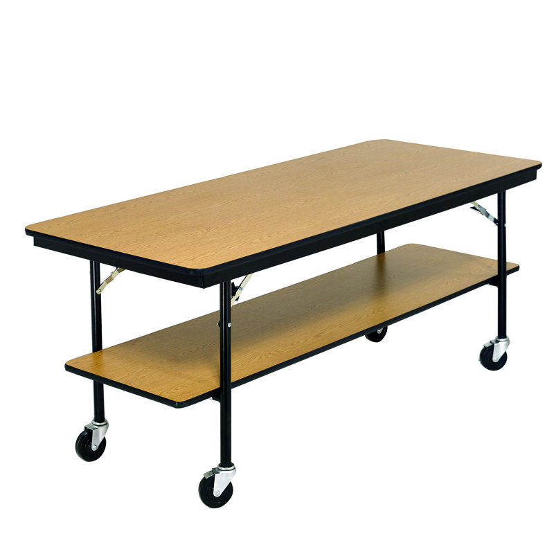Table mobile Buffet - Contreplaqué - Deux niveaux - Rectangle, H 30 po x l 72 po x P 30 po