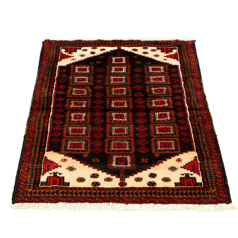 Tapis décoratif en laine de conception unique noué à la main New Age 3 pi 5 po x 5 pi 5 po Bethune
