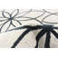 Tapis de couloir ivoire / noir en polyester tissé à plat à la machine 2 pi 6 po x 8 pi Enchante-474876800