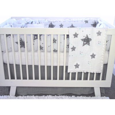 100% Cotton Crib Dust Ruffle / Skirt