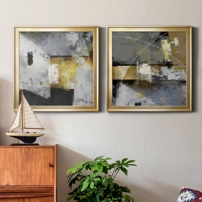Uptown Tempo I - ensemble de 2 peintures sur toile encadrées