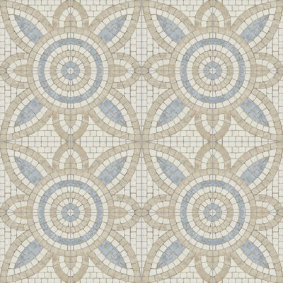  Roman Road 8" x 8" Satin Porcelain Patterned Floor and Wall Tile
