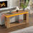 63" Long Console Table With Led Lights And Power Outlet, 2-Tier Farmhouse Sofa Table Behind Couch With Storage(Brown)-451874779