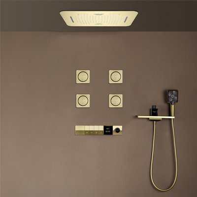 Thermostatic Complete Shower System with Rough in-Valve