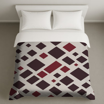 Red White Diamonds Duvet Covers