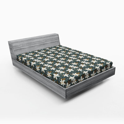 Microfiber Floral Fitted Sheet