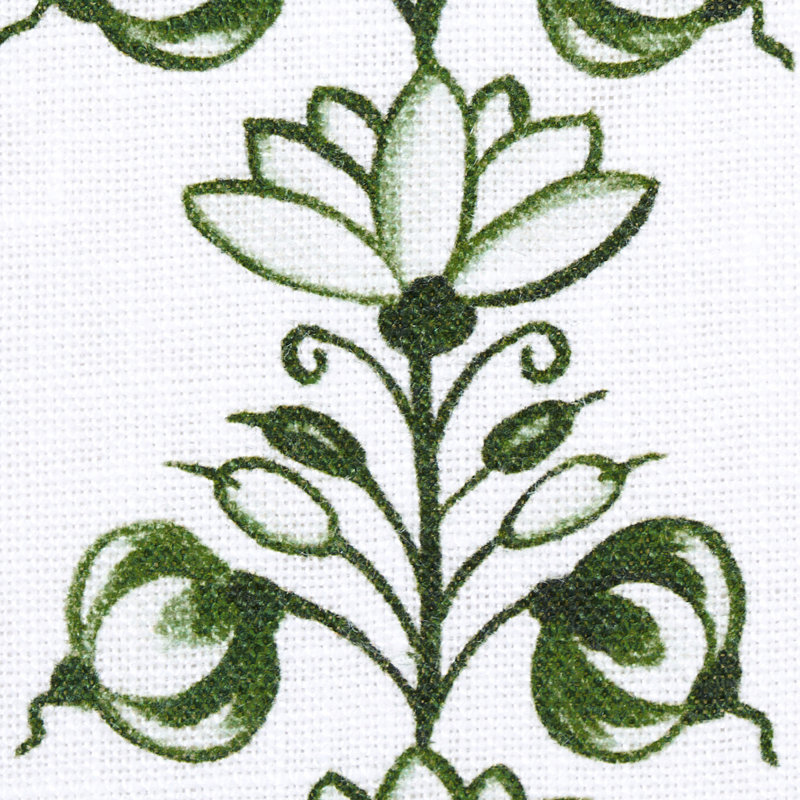 Schumacher x Marie-Anne Oudejans Delft Stripe Fabric, Green