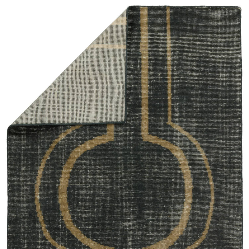 Wendy Jane Geometric Area Rug in Charcoal, Rectangle 7'10" x 9'10"