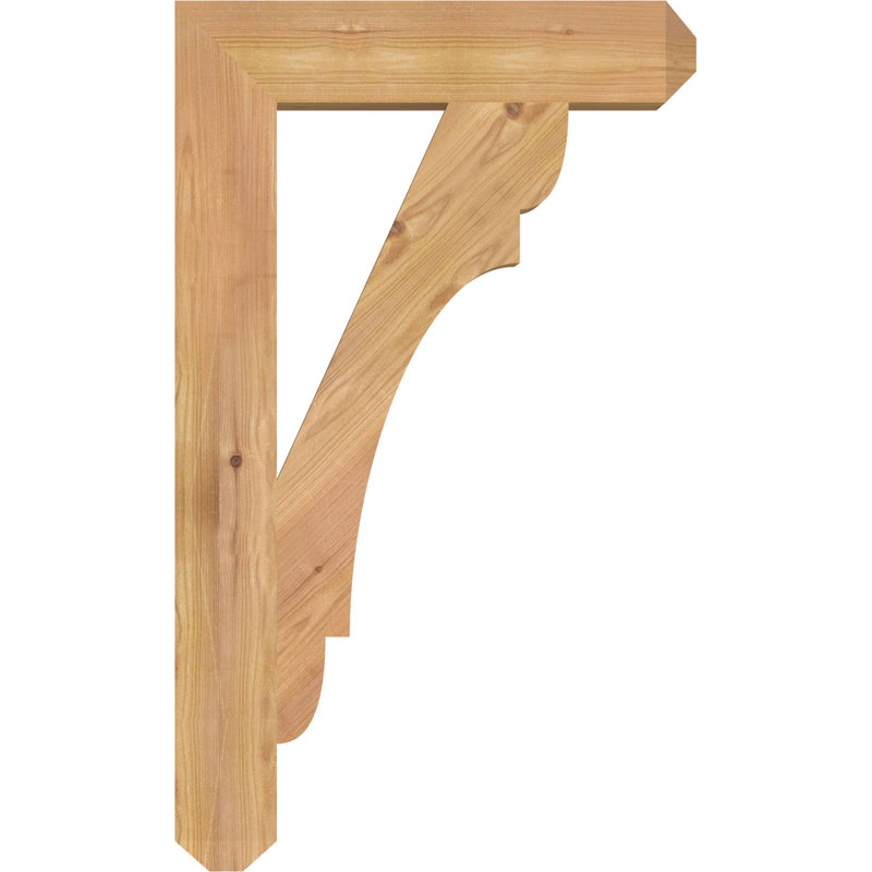 Olympic Craftsman Bracket, Western Red Cedar (Smooth), 30"H x 3.5"W x 18"D