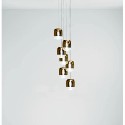 Gong 7 - Light Chrome Cluster Pendant