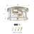 Alixandra 2-Light Flush Mount Hammered Glass Ceiling Light with Metal Frame-466322102