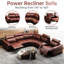 Upholstered 30.44 " Leather Power Reclining Sectional