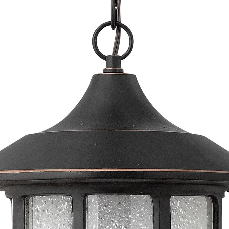 Freeport 1-Light Outdoor Hanging Lantern, Incandescent, Oil Rubbed Bronze
