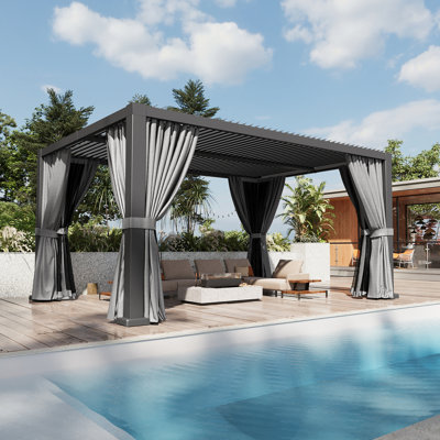  Pergola à persiennes en aluminium l 16 pi x P 12 pi