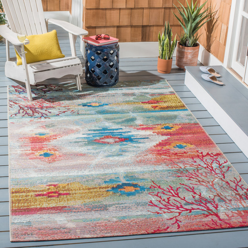 Kenric 500 Performance Southwestern Indoor/Outdoor Area Rug, Rectangle 9'10" x 12'5"
