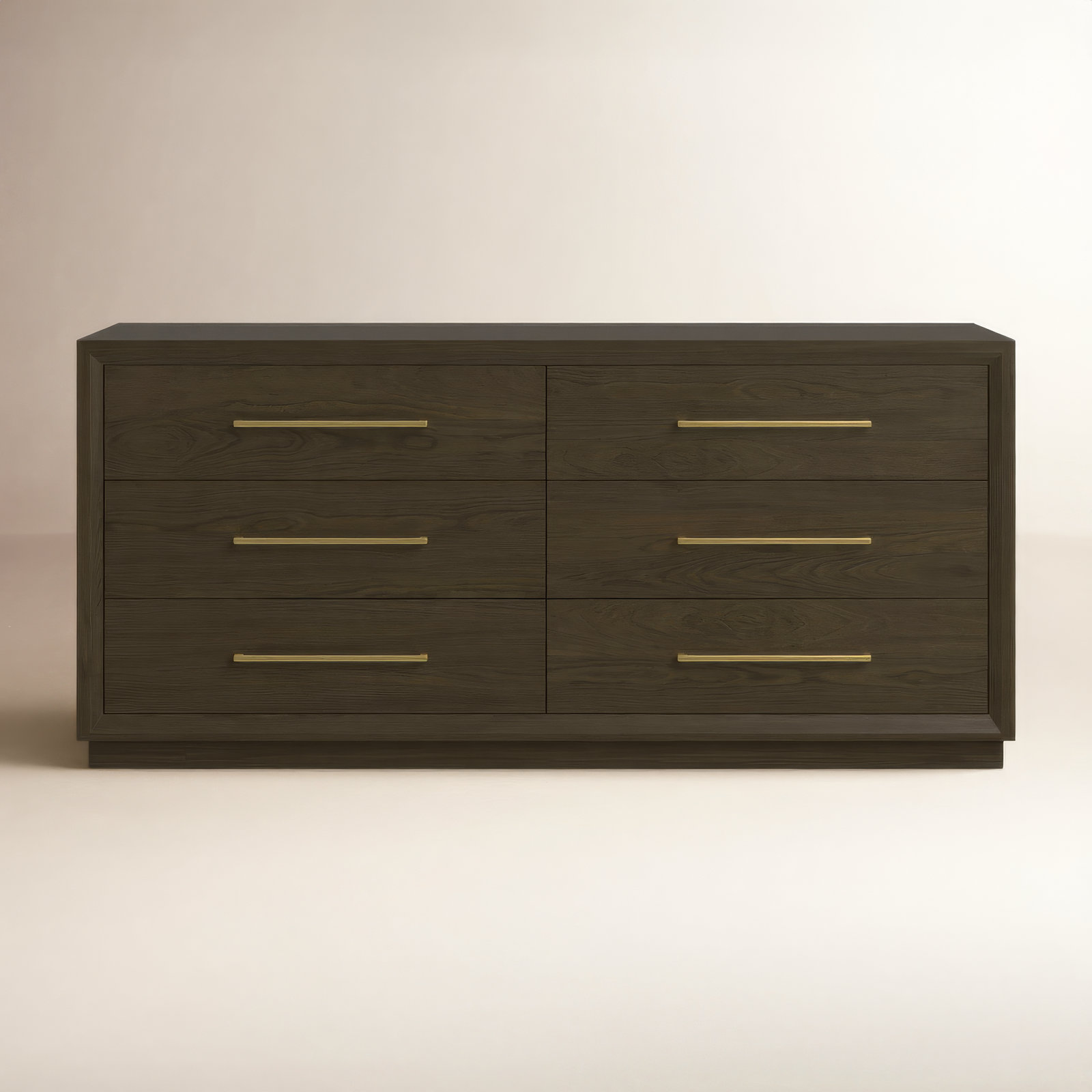 Langley 6 Drawer 67.99" W Dresser, Cherry