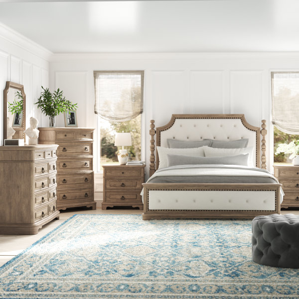 Alaterre Furniture Arden Bedroom Set, King, Driftwood Gray