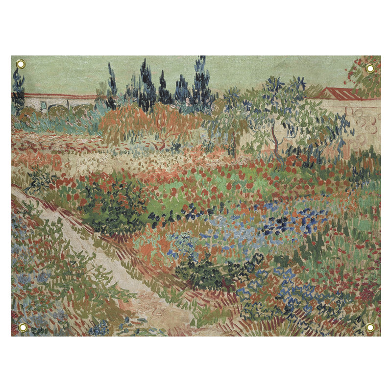 Browerville Polyester Tapestry, 81.5" H x 60.5" W, Green/Orange